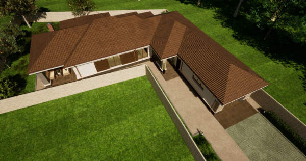 Casă la roșu &icirc;n Tăuții Măgherăuș, teren 800 mp, acce