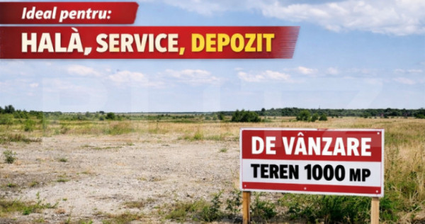 Teren industrial 1000 mp de v&acirc;nzare &ndash; Șagului, l&acirc;ngă S