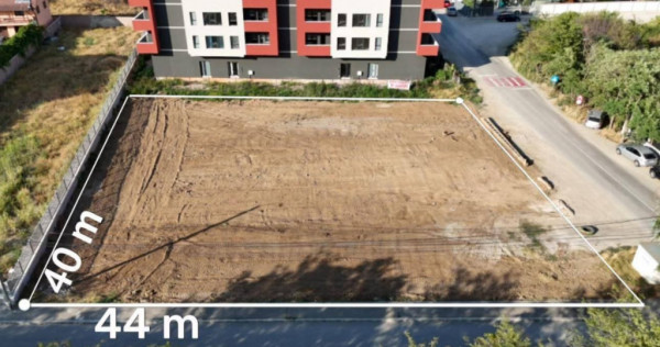 Teren intravilan, 1780 mp, 40 mp deschidere, toate utilitati