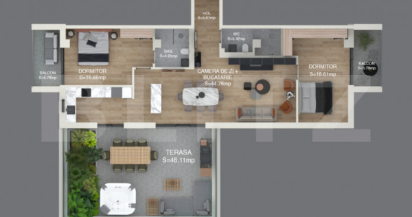 ​Penthouse Exclusivist | Terasă 46 mp | Zona de Nord