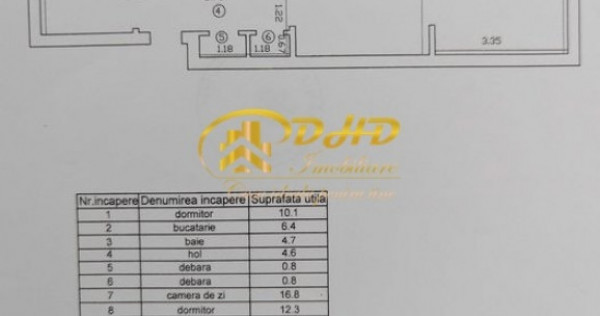 Apartament 3 camere Cantemir