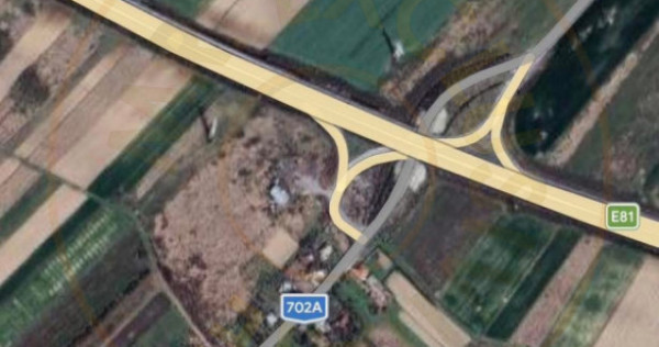 Teren 5216 mp la 2 pasi de autostrada A1