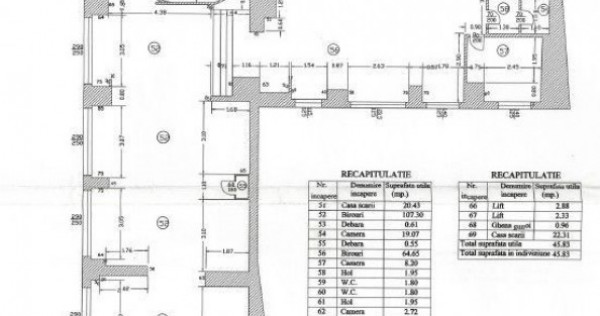 Zona Universitate Batistei mezanin 205 mp pt birouri, etc