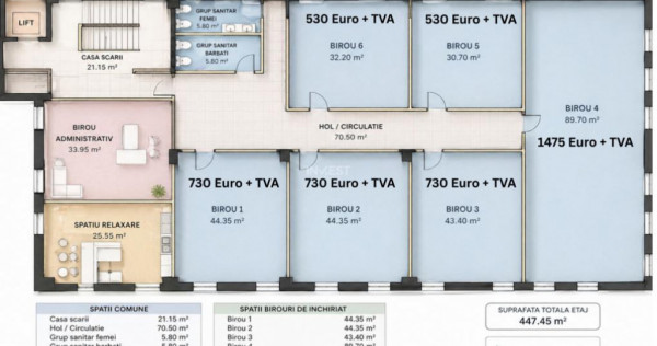 Spații birouri de &icirc;nchiriat in zona Galata, Iași- COMISIO