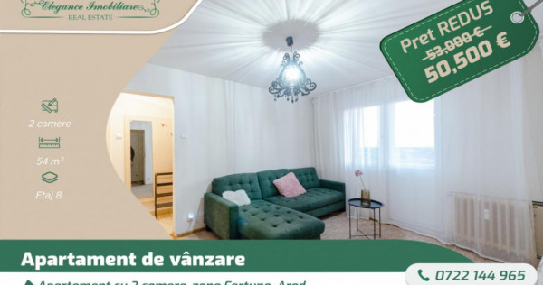 Apartament cu 2 camere, zona Fortuna, Arad