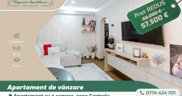 Apartament cu o camera, zona Centrala , Arad