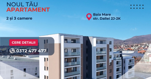 COMISION 0% - Apartamente finisate cu 2-3camere - Daliei 2J, Baia Mare