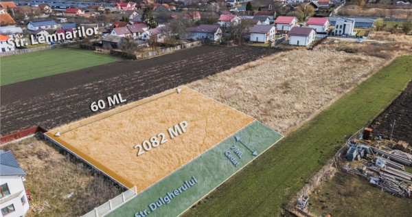 2.082 mp teren intravilan Stupini, zona de case,utilitati in