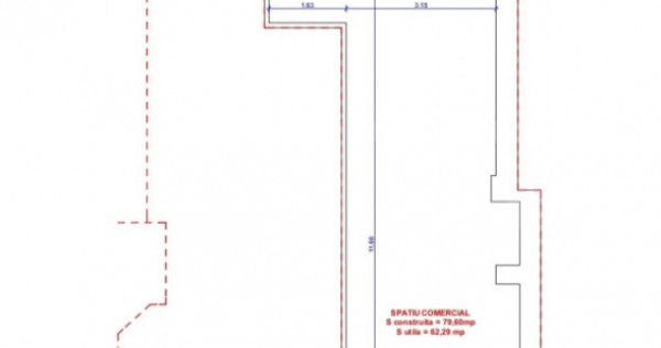 Spatiu comercial de &icirc;nchiriat 60mp I.C.Bratianu