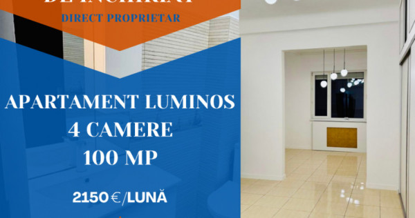 Apartament spațios și luminos l&acirc;ngă Ateneul Rom&acirc;n &ndash; 4 camere, 100 mp