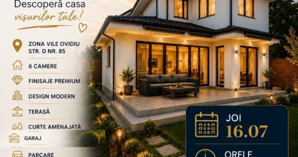 Exclusivitate-Ovidiu Vile,Imobil Sp+P+1E,constructie 2021,teren 433 mp