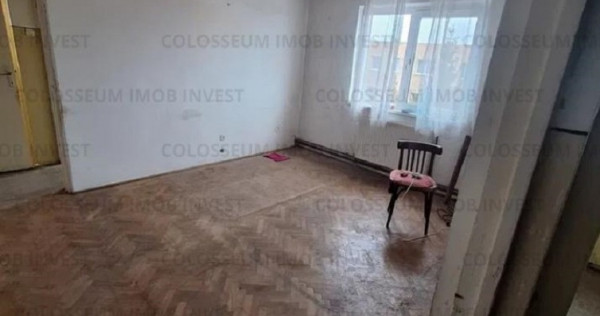 Apartament de renovat, 2 camere, centrala terminca,termopane, Florilor