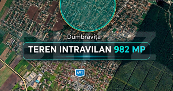 OPORTUNITATE! TEREN INTRAVILAN DUMBRAVIȚA!