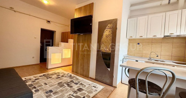 Garsoniera modernă, mobilată și utilată - l&acirc;ngă Afi...