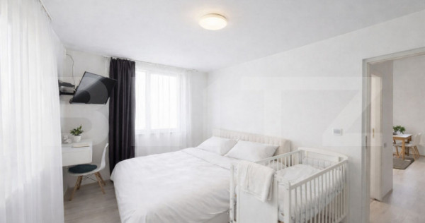 Apartament 2 camere, 2 orientari, 46 mp, parcare, zona Steja