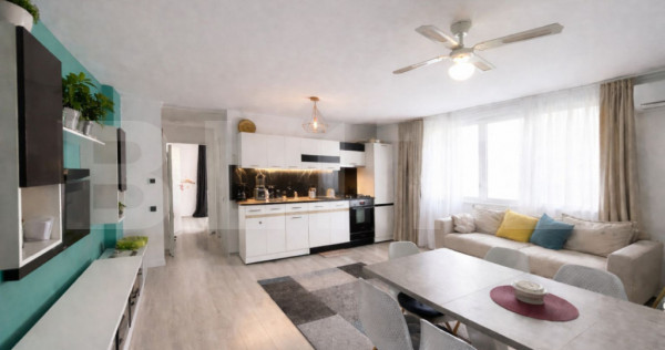 Apartament 2 camere, semidecomandat, 50 mp, parcare, zona St