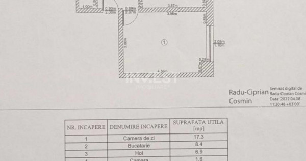 Apartament 2 camere-Dacia-Etaj Intermediar