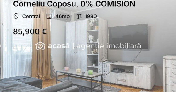 Apartament mobilat pe strada Corneliu Coposu, 0% COMISION