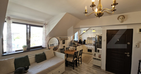 Apartament 3 camere, 59 mp, mobilat și utilat, pod, parcare