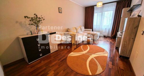 Apartament 2 camere 55 mp 2 balcoane mobilat loc de parcare
