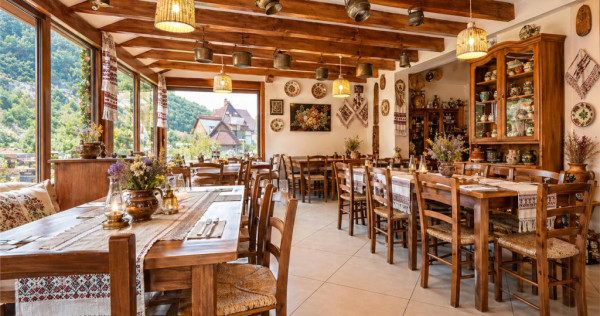 Langa Castelul Bran: Pensiune restaurant transfer afacer