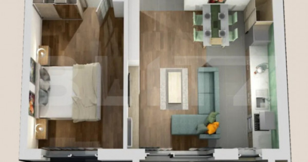 Apartament 2 camere, bloc nou, semifinisat, 53 mp, zona Vivo