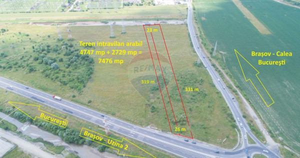 Teren intravilan, 2729 mp, Centura Braşov