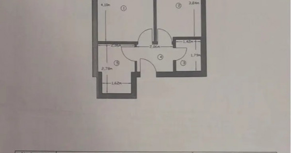 Apartament 2 camere decomandat parter Războieni