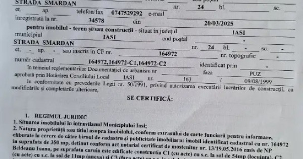Casă cu teren &icirc;n Iași str. Sm&acirc;rdan