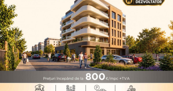 NEW! Apartamente de Tip Studio/Birou, 2 si 3 Camere - Mihai Eminescu