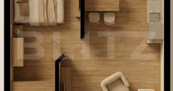 Apartament 2 camere, 43.25 mp, zona Burdujeni