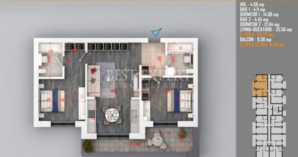 3 Camere Modern | Finisaje la Alegere | 10 Min. Metrou N. Te