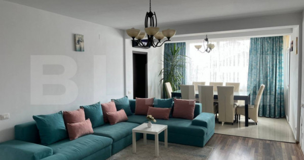 Apartament cu 3 camere, 90 mp, mobilat modern, zona Lipovei