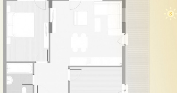 Apartament 2 camere, semifinisate, 55.5 mp, Zona Eroilor