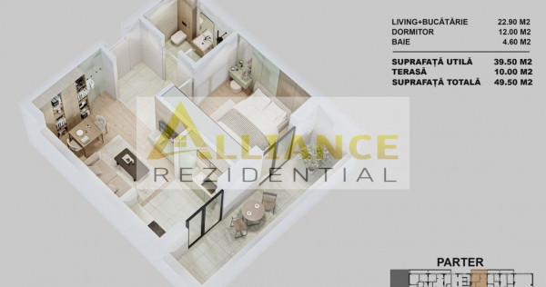 APARTAMENTE NOI CU CURTE PROPRIE | STR. BIRUINTEI I METROU