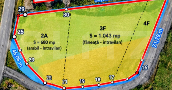 Teren de v&acirc;nzare intravilan &ndash; zonă Popești, comuna Baci