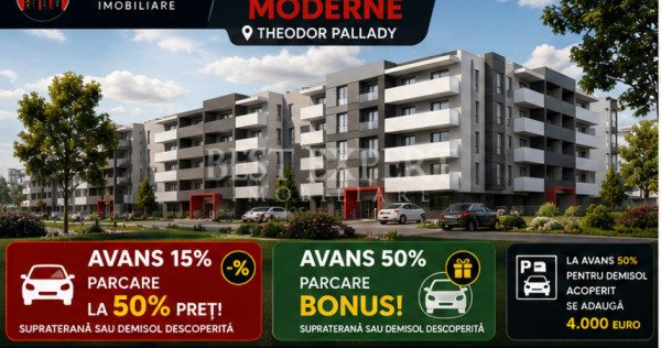 2 Camere | Bloc Modern | Theodor Pallady | Avans 15% | Parca