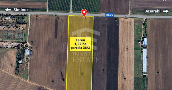 TEREN EXTRAVILAN 12.700 MP | DESCHIDERE LA DRUMUL MURFATLAR