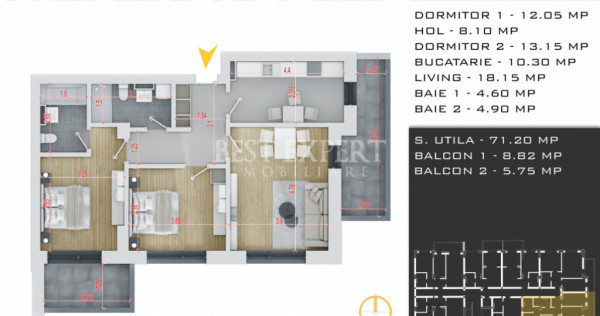 3 Camere | Bloc Nou | &Icirc;ncălzire &icirc;n Pardoseală | Direct D