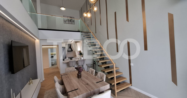 Penthouse lux ultrafinisat dotat si mobilat 2 nivele 131 mp
