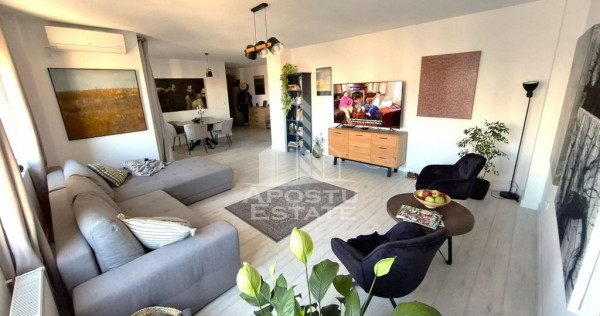 Penthouse mobilat si utilat,3camere,2 bai,parcare subterana,Torontalui