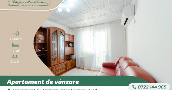 Apartament cu 3 camere, zona Fortuna, Arad