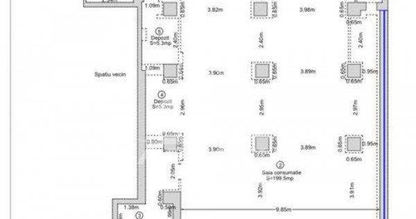 Spatiu comercial de inchiriat, 347 mp, Gh. Lazar- Circumvalatiunii.