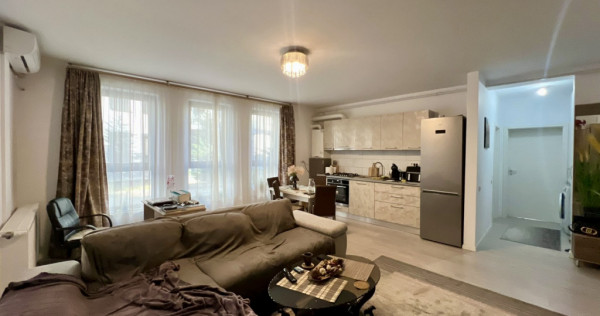 Apartament 2 camere, open-space, 52 mp utili, parter - Giro