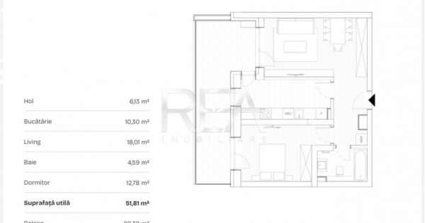 2 Camere 72 mp totali PRIMA Astera - nZEB Bd GHencea