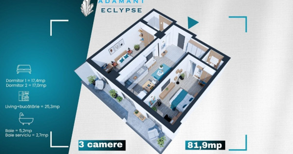 ADAMANT ECLYPSE | 3 camere | openspace | 81.9mp | CUG - Iasi