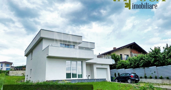 Casa individuala moderna cu 4 camere, garaj si 730 mp teren