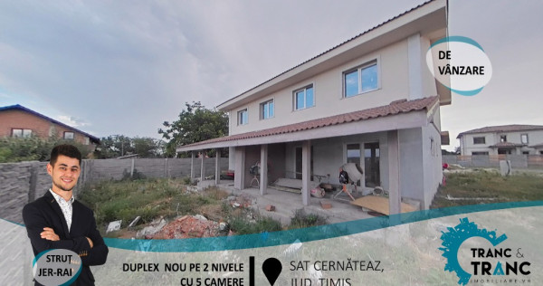 Duplex nou pe 2 nivele cu 5 camere in Cernateaz (id: 27411)