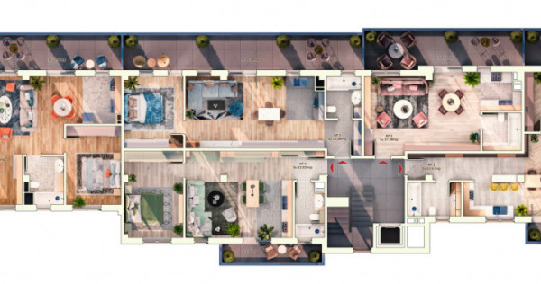 Ansamblu Rezidential cu apartamente de 1,2 si 3 camere zona