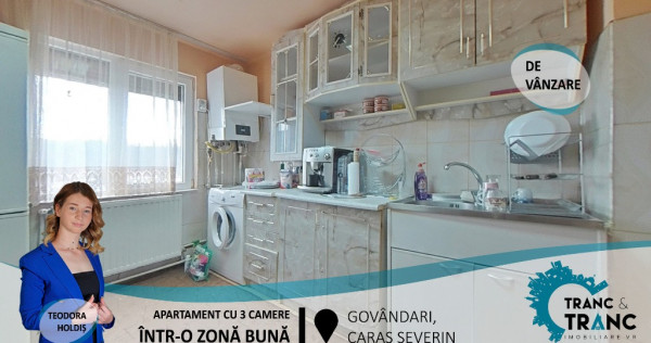 Apartament cu 3 camere într-o zonă bună,în Govândari(ID:29809)